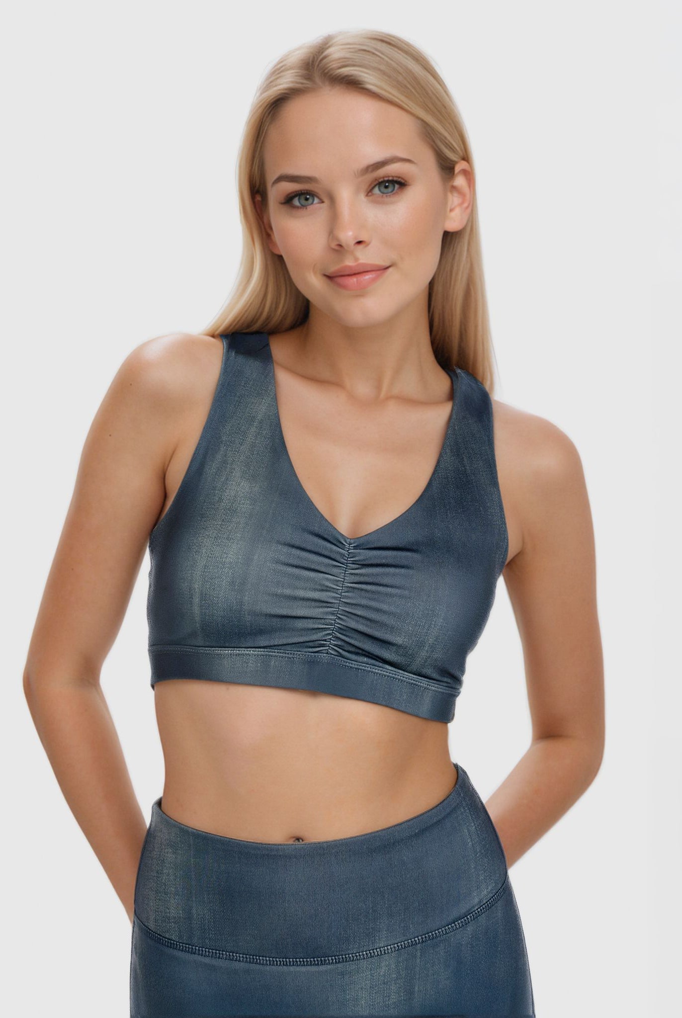Women's Vintage Denim 2-Piece Set Made in USA detail view 2