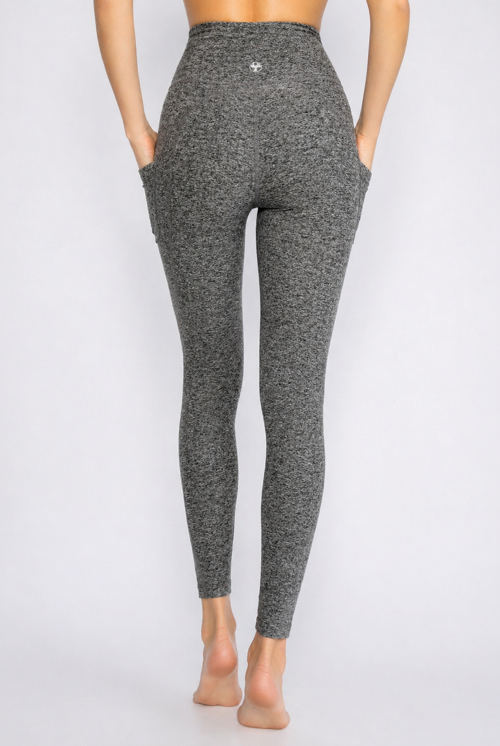 Women's Heather Pocket Leggings Made in USA detail view 11