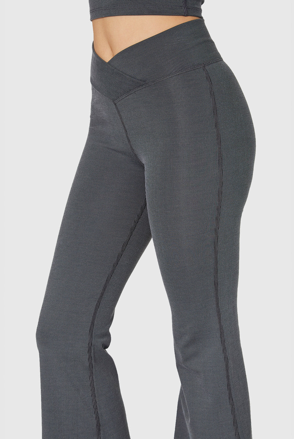 Women's Cross Front Flare Yoga 2-Piece Set Made in USA detail view 2