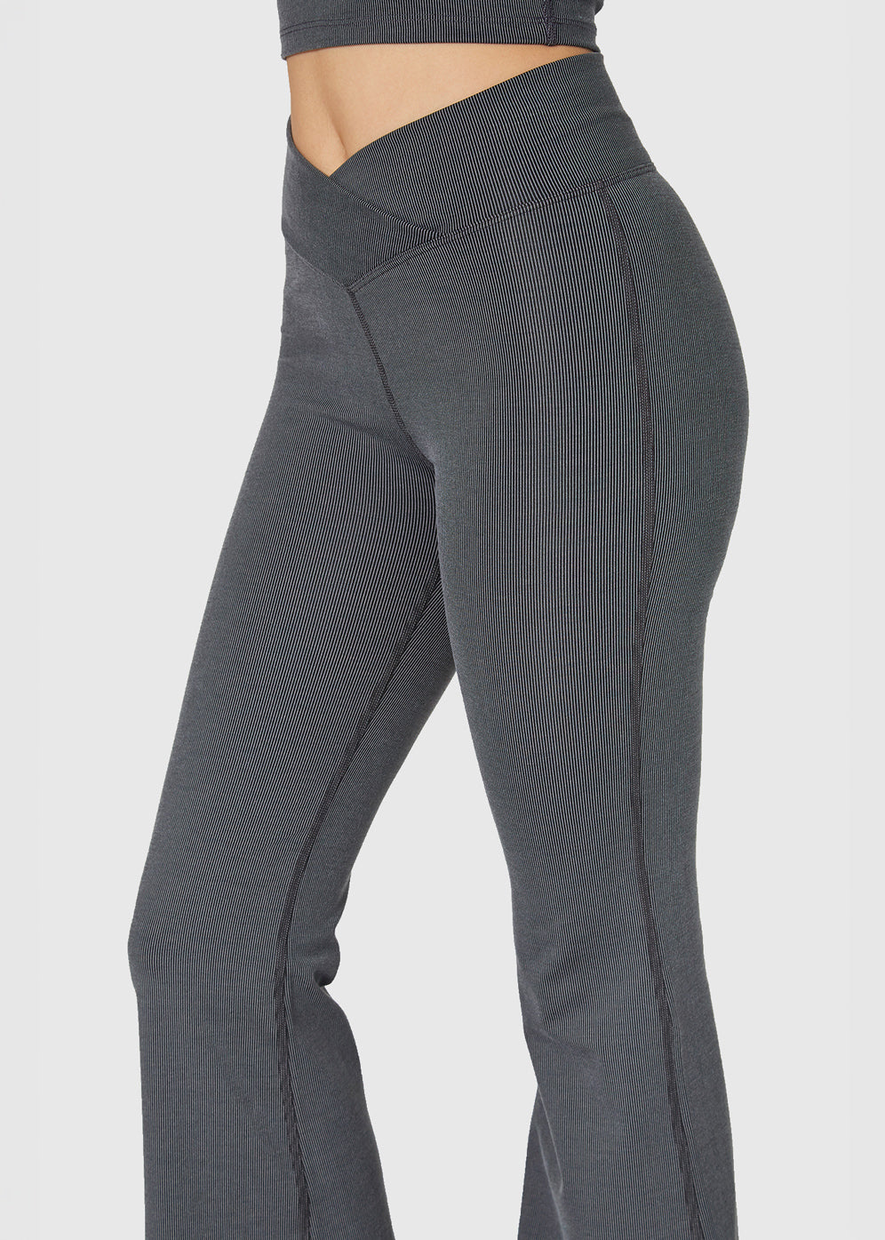 Women's Cross Front Flare Yoga 2-Piece Set Made in USA detail view 2