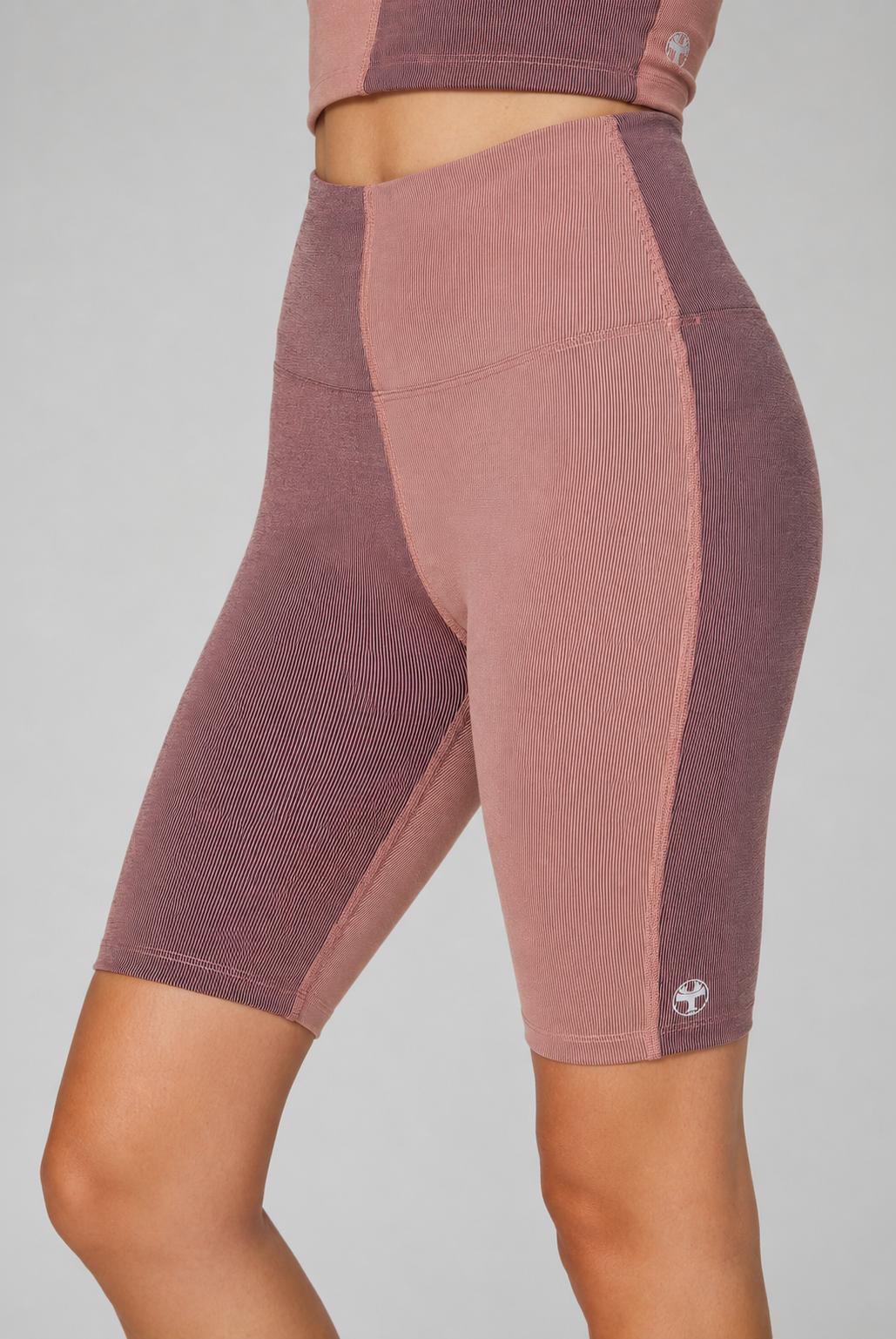 Women's Two Tone Shorts Yoga 2-Piece Set Made in USA detail view 11