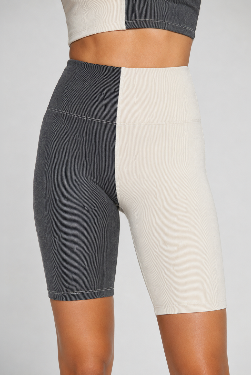 Women's Two Tone Biker Shorts detail view 1