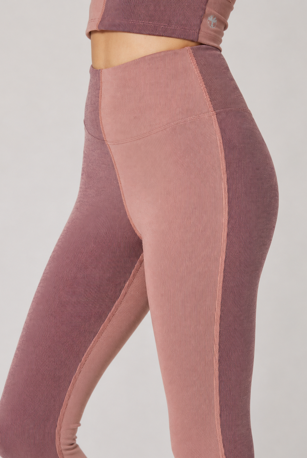 Women's Two Tone Yoga 2-Piece Set Made in USA detail view 10