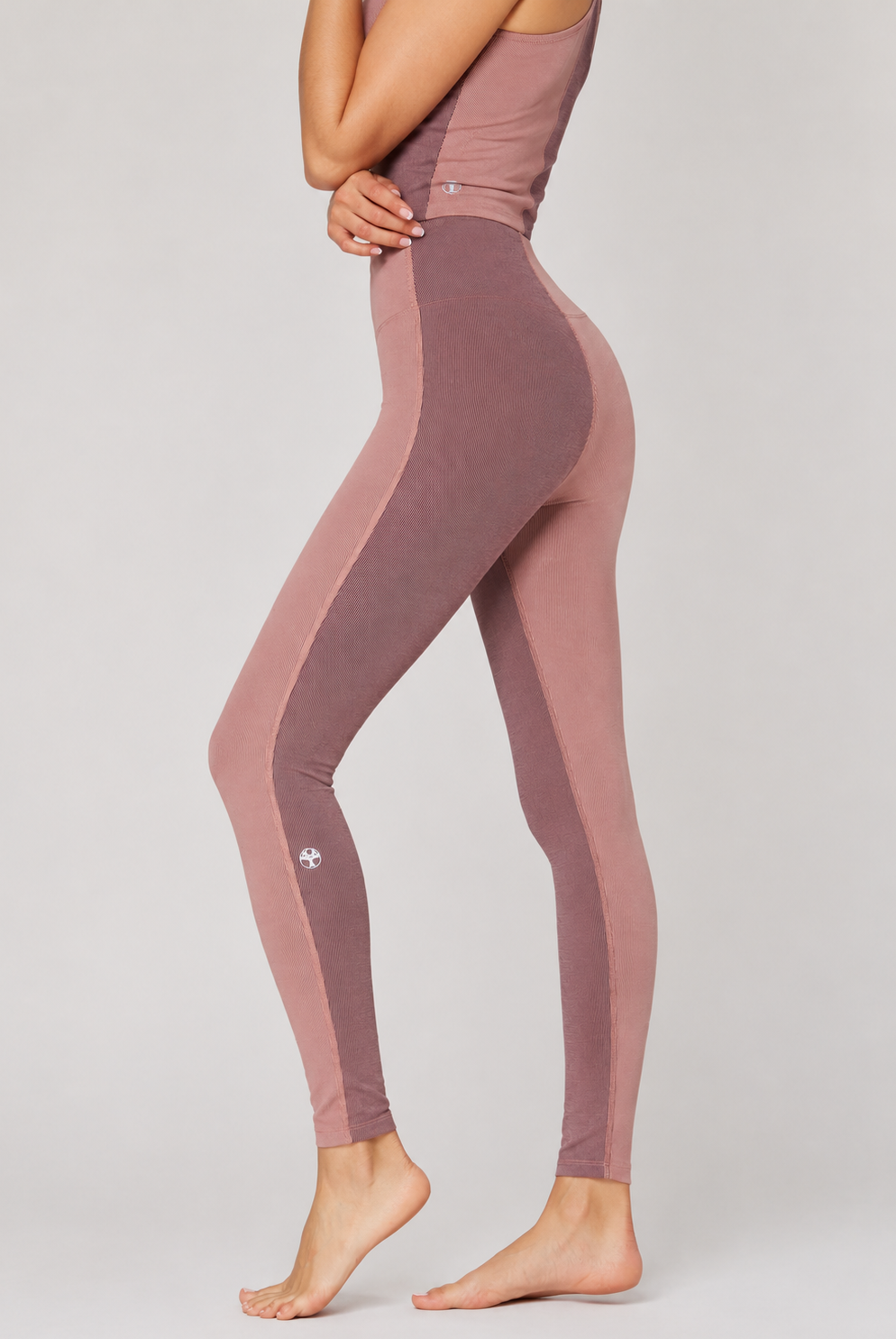 Women's Two Tone Yoga 2-Piece Set Made in USA detail view 4