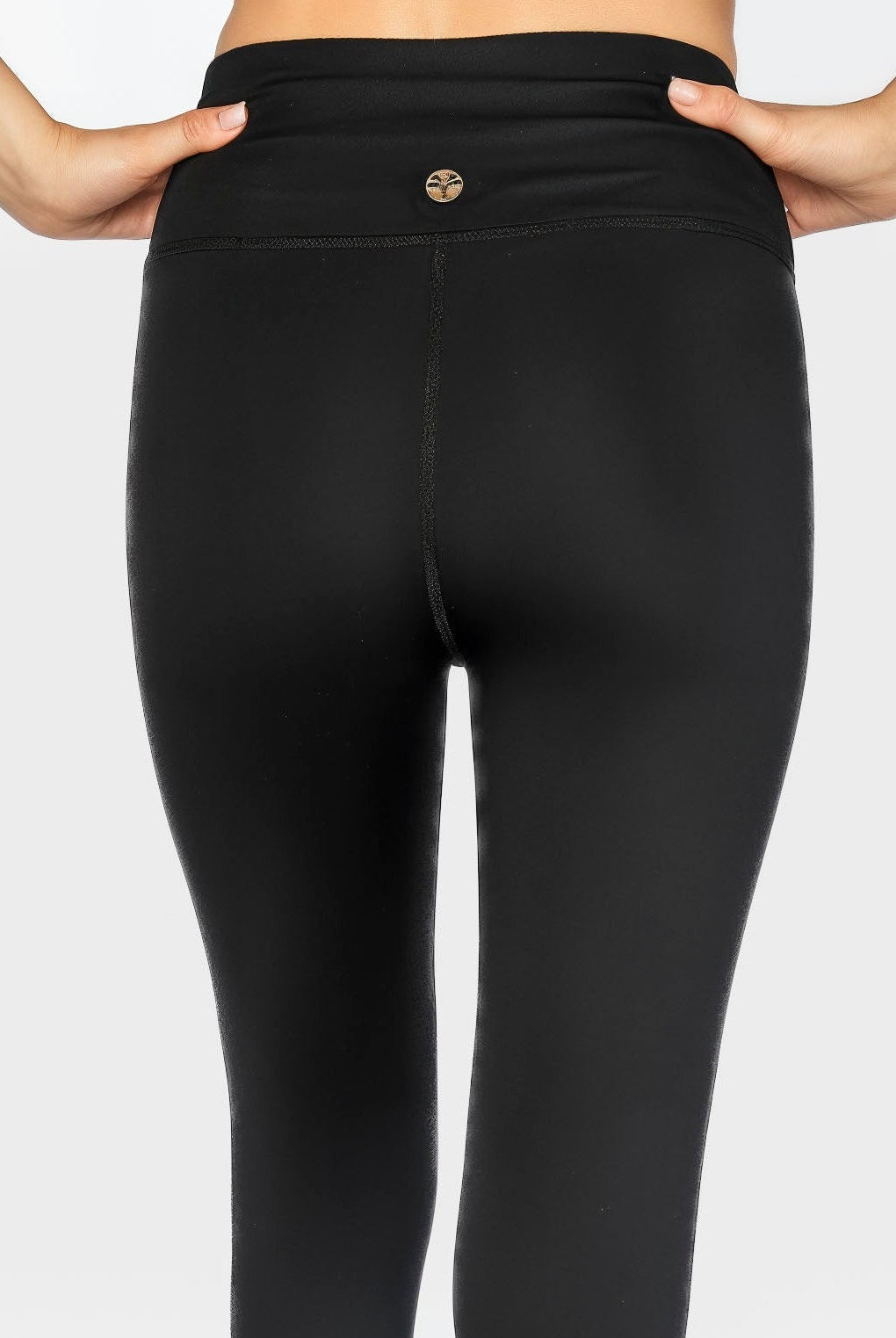 Women's Side Split Yoga Leggings Made in USA detail view 2