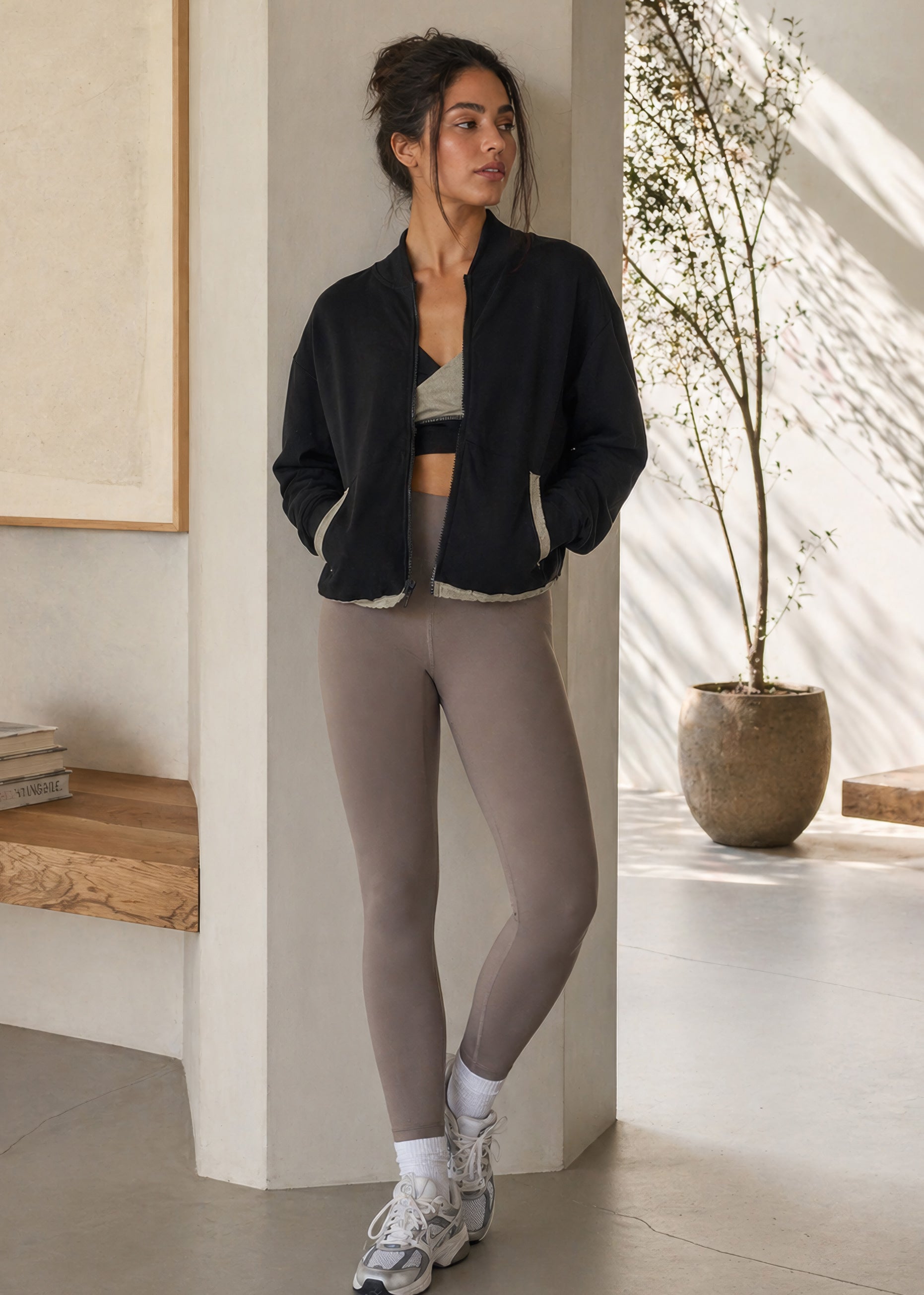 Women's Lux Terry Crop Jacket Made in USA