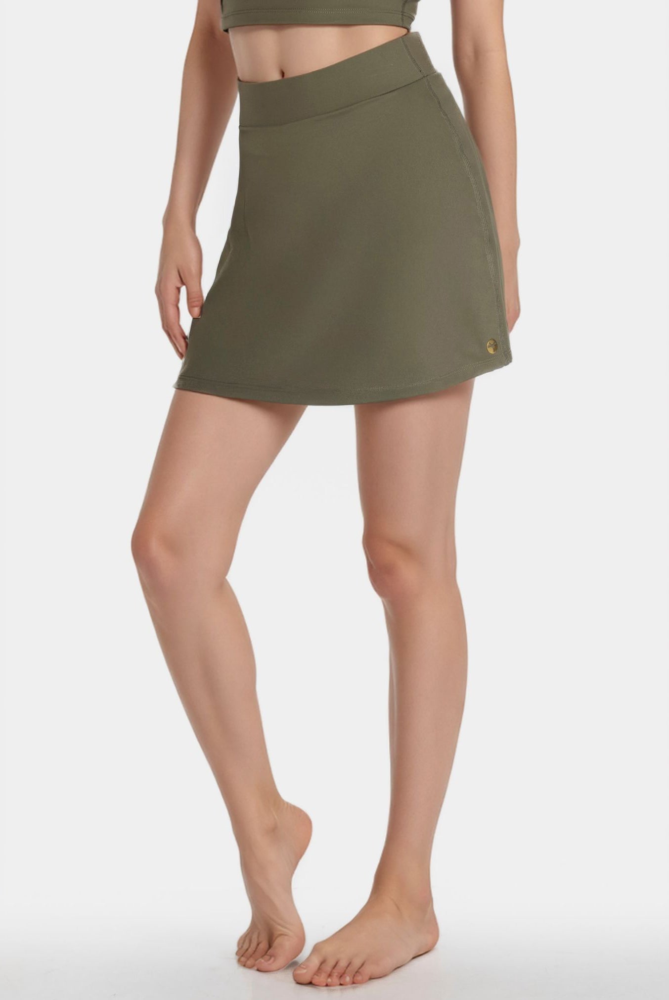 Women's Built-in Pocket Short Tennis Skirt Made in USA detail view 4