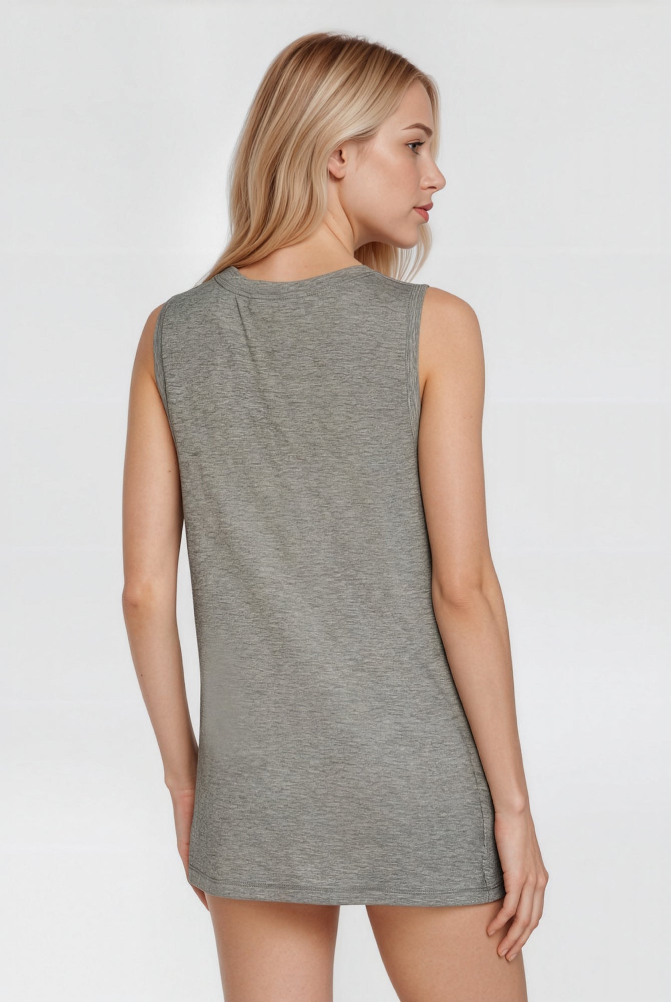 Women's Relaxed Fit Tank Made in USA side view