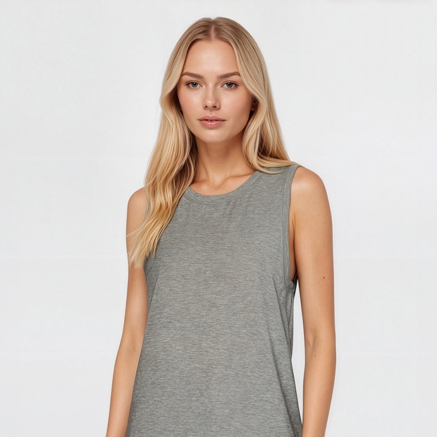 Women's Relaxed Fit Tank Made in USA front view