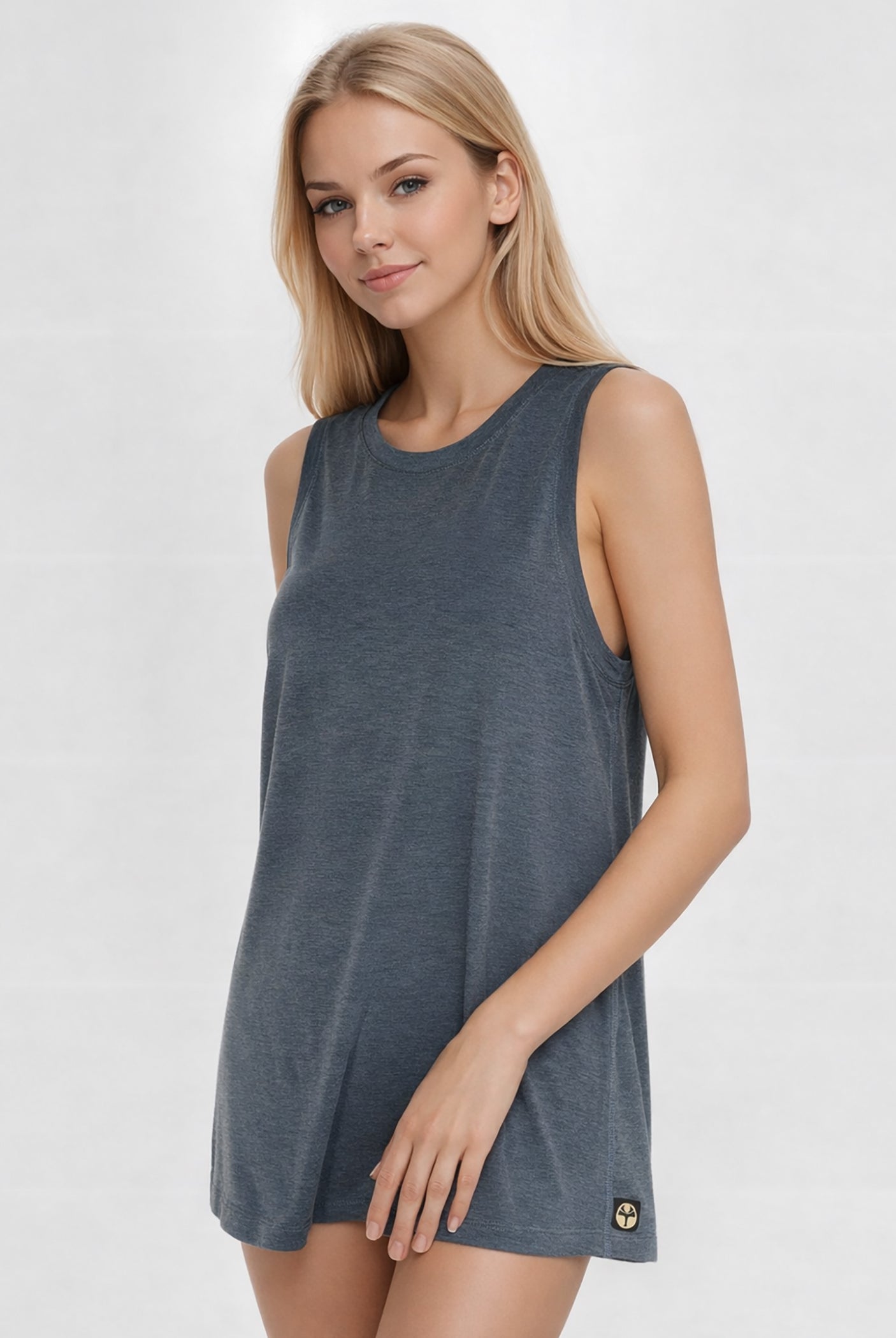 Women's Relaxed Fit Tank Made in USA detail view 2