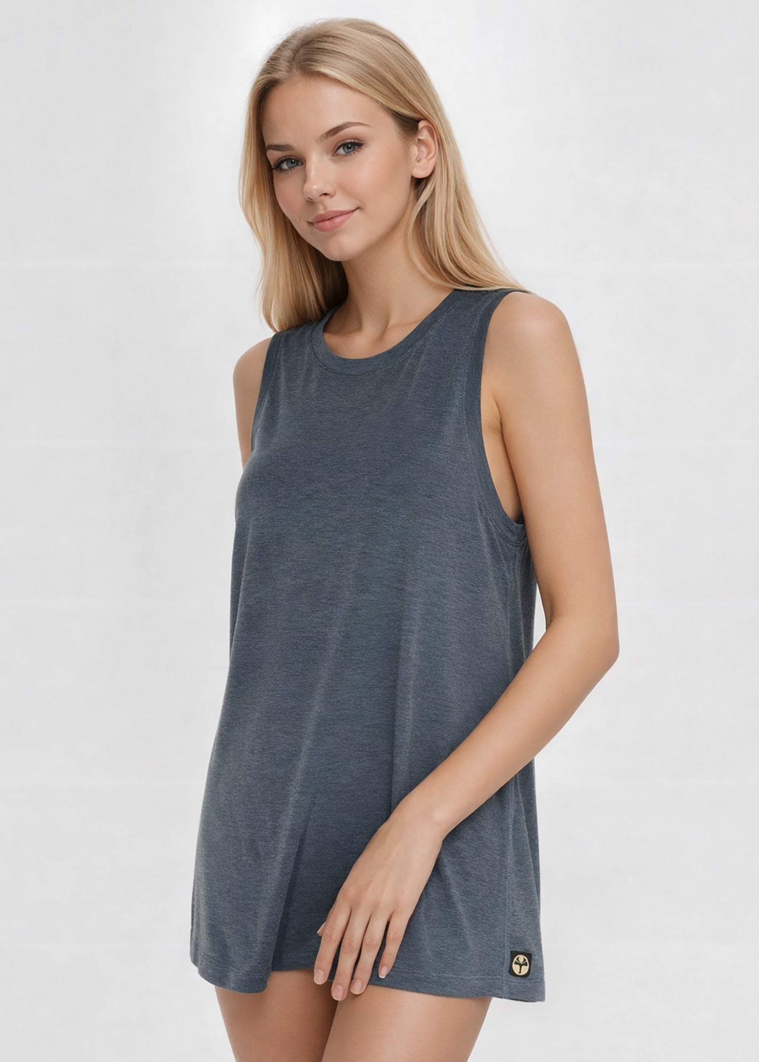 Women's Relaxed Fit Tank Made in USA detail view 2