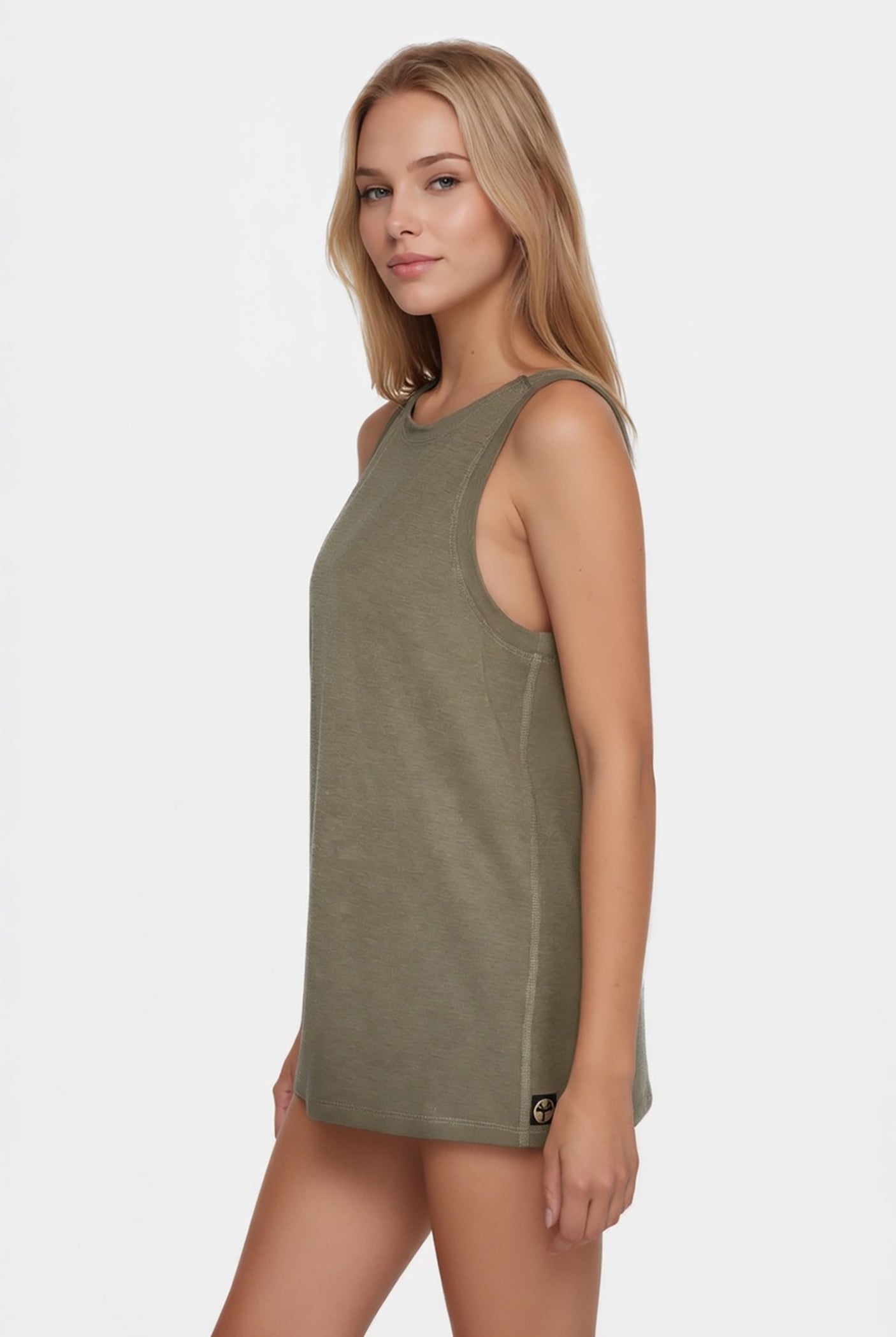 Women's Relaxed Fit Tank Made in USA detail view 7