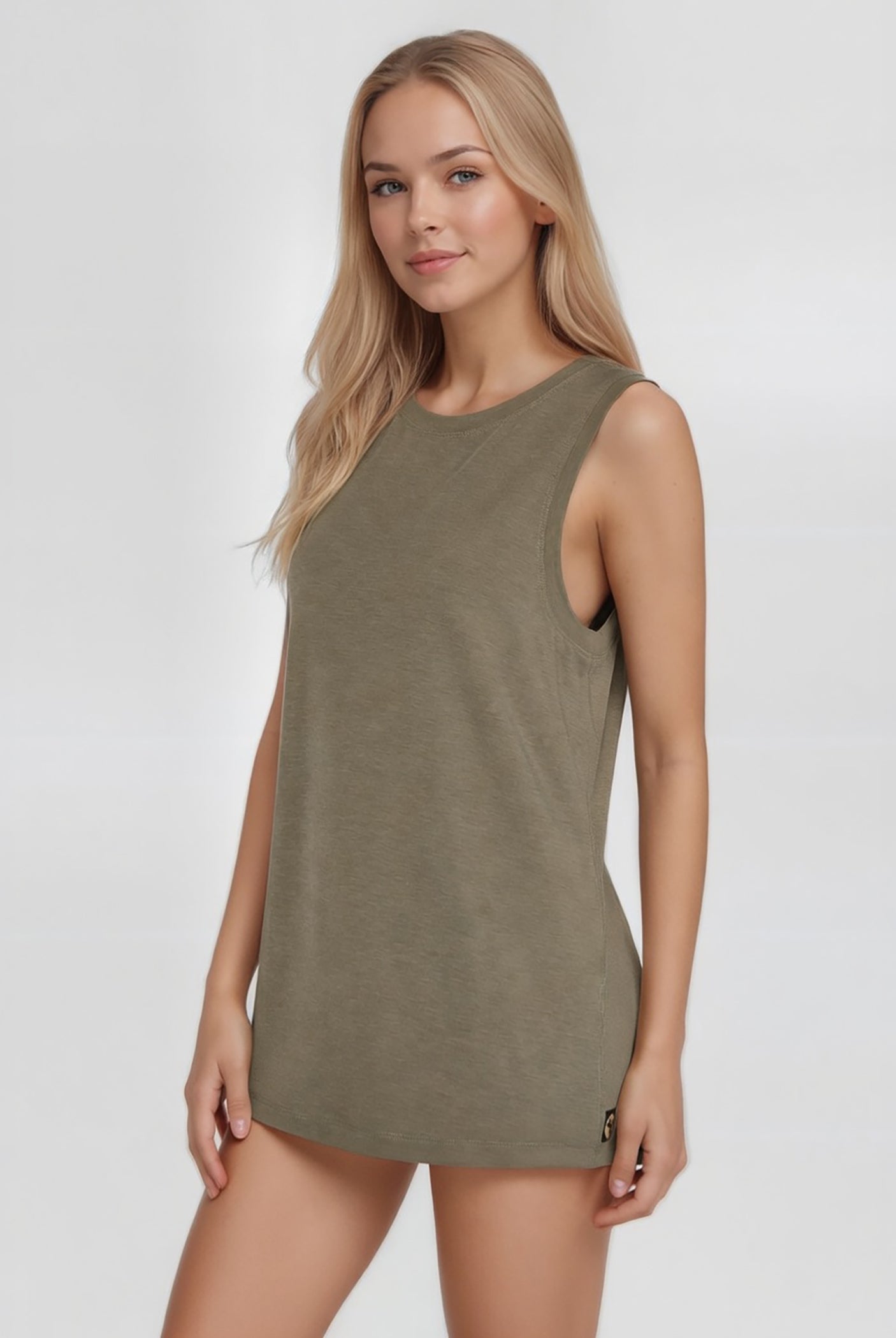 Women's Relaxed Fit Tank Made in USA detail view 6