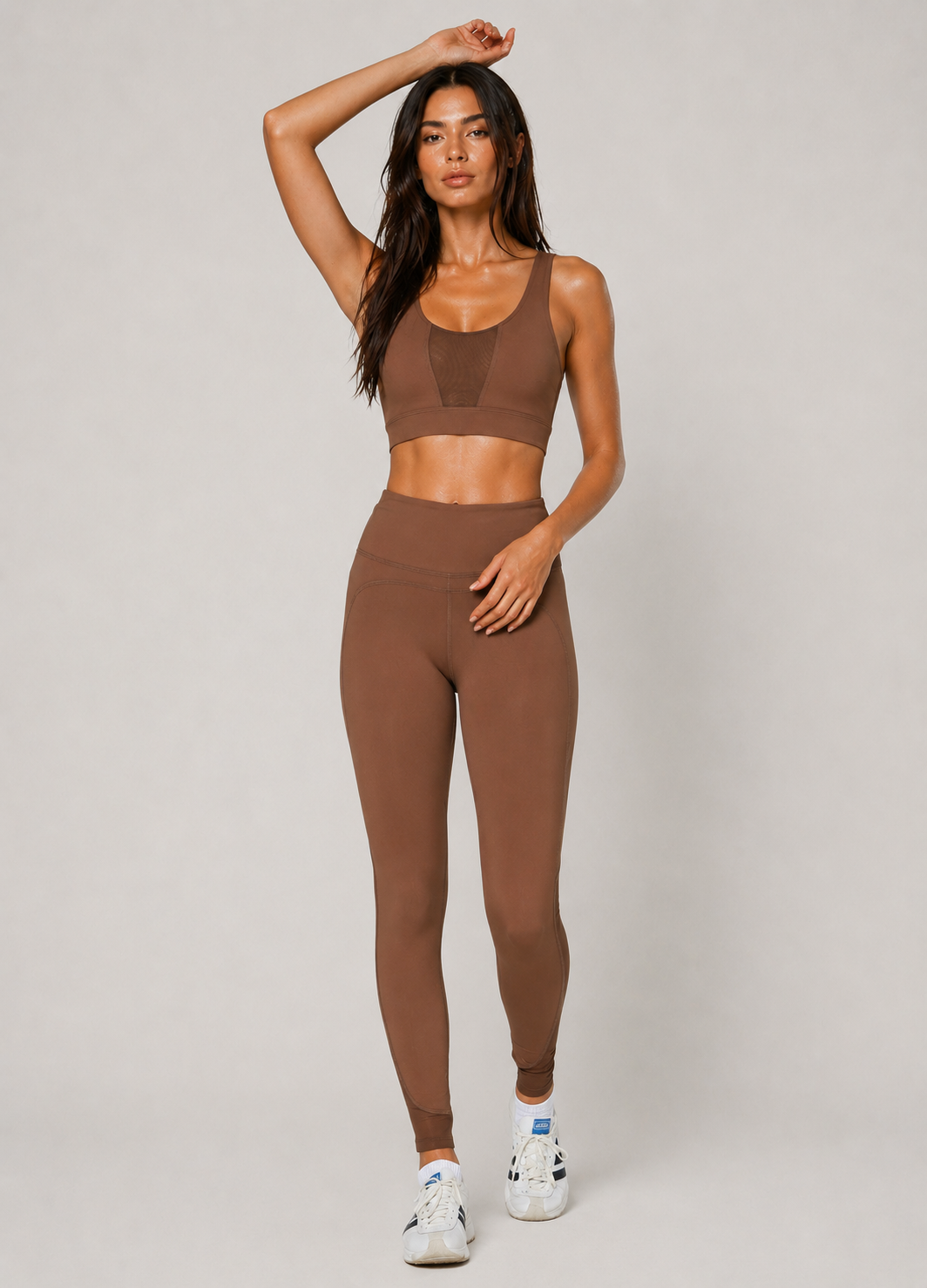 Women's Slim Mesh Yoga 2-Piece Set Made in USA
