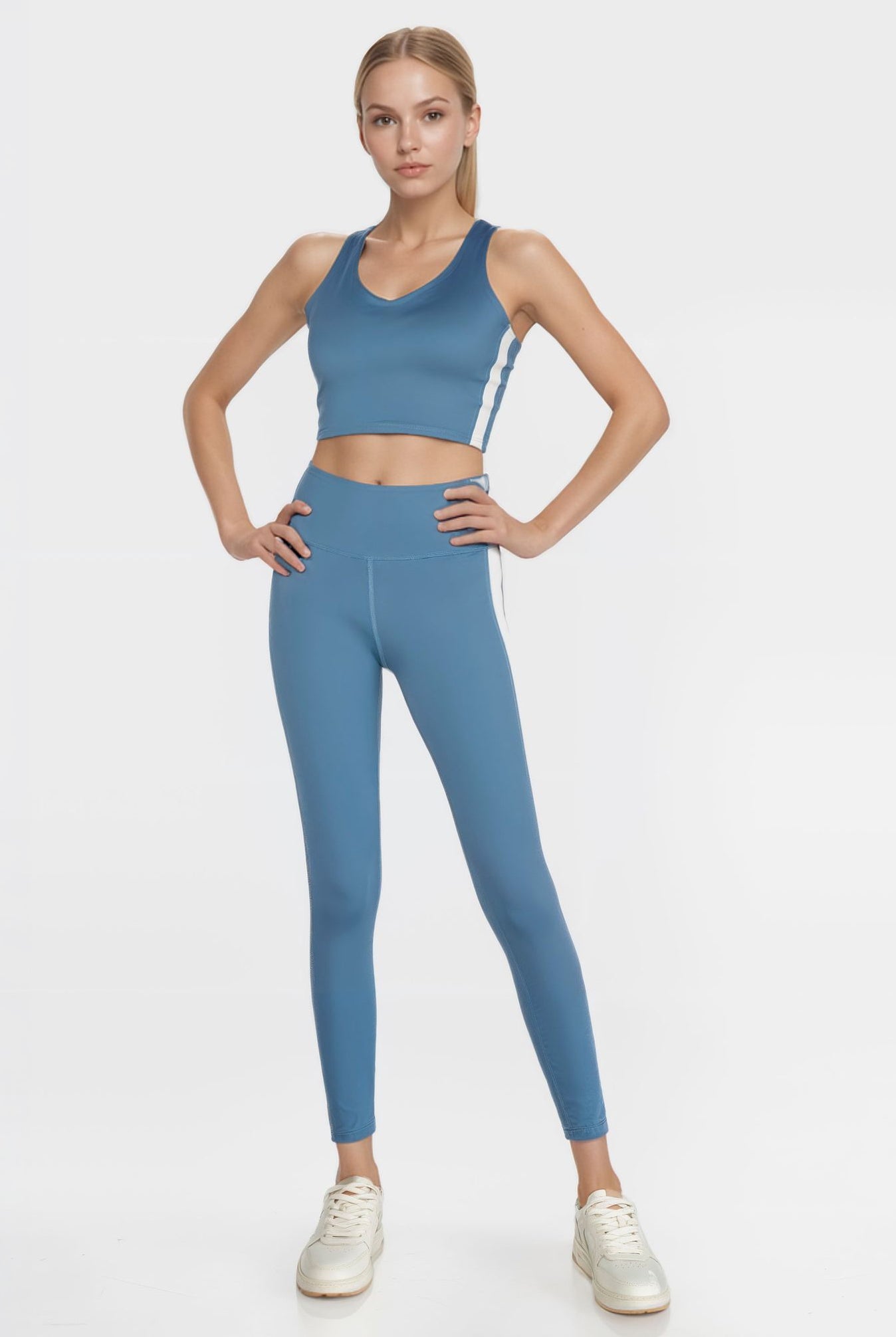 Women's Side Split Crop Top Made in USA detail view 7