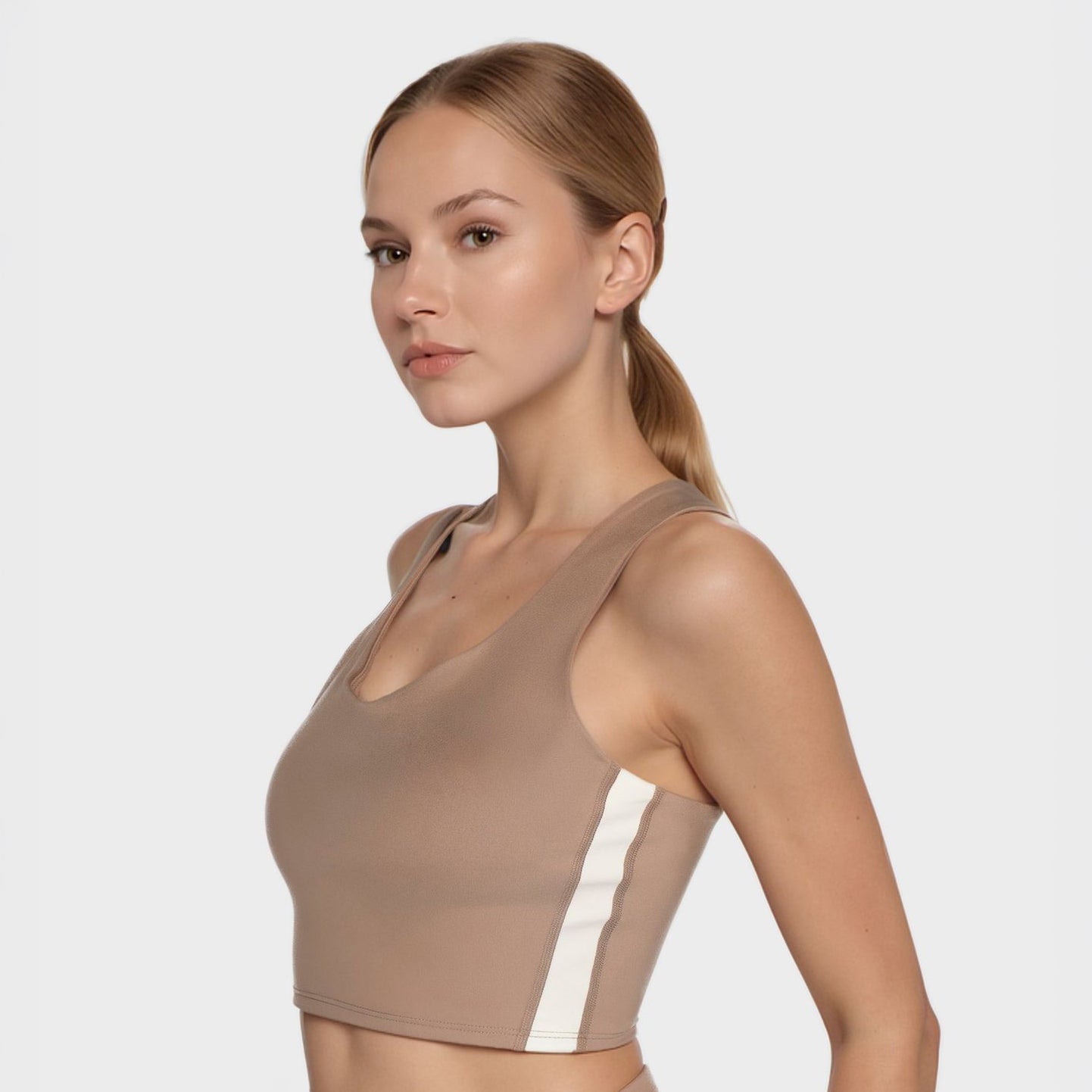 Women's Side Split Crop Top Made in USA detail view 9