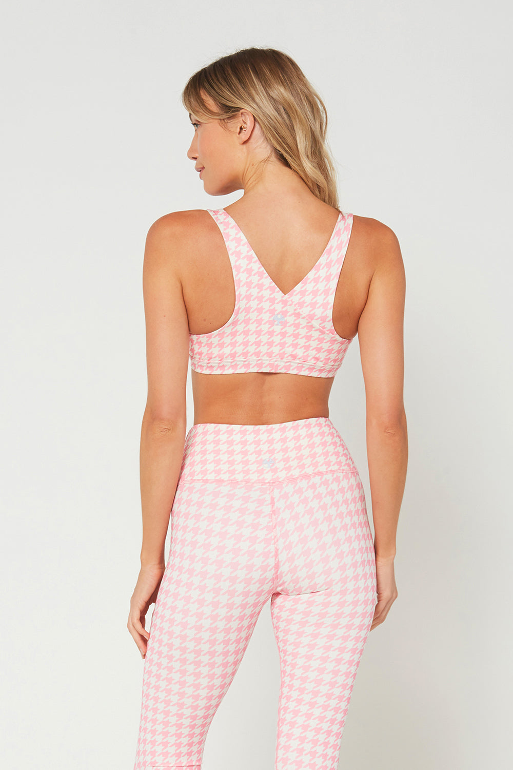 Women's Pink Houndstooth Set detail view 2