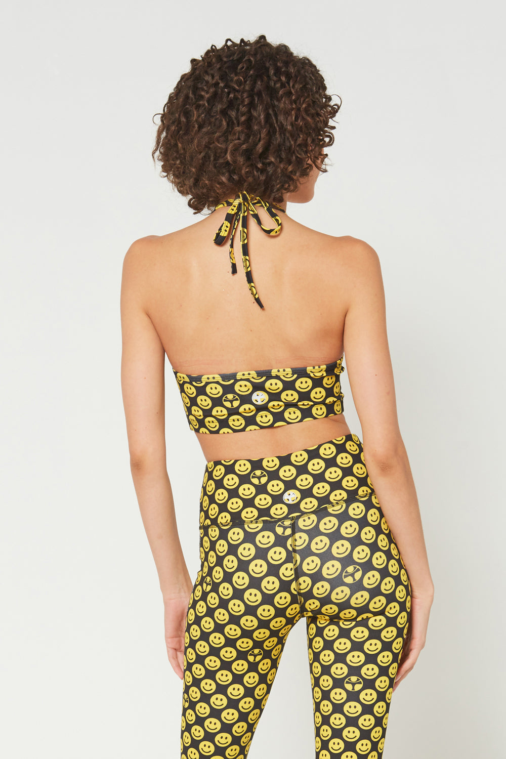 Women's Halter Tie-Back Crop Top Made in USA side view