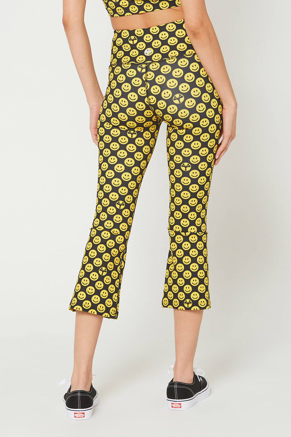 Women's Flare Crop Leggings Made in USA detail view 2