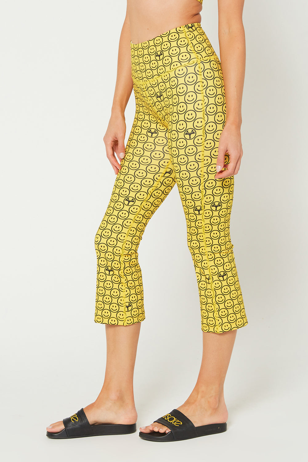 Women's Flare Crop Leggings Made in USA detail view 11