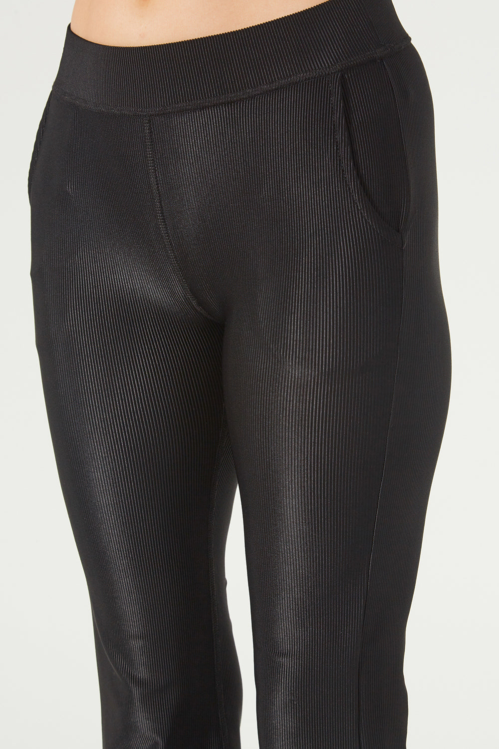Women's Ribbed Pocket Crop Pants Made in USA detail view 4