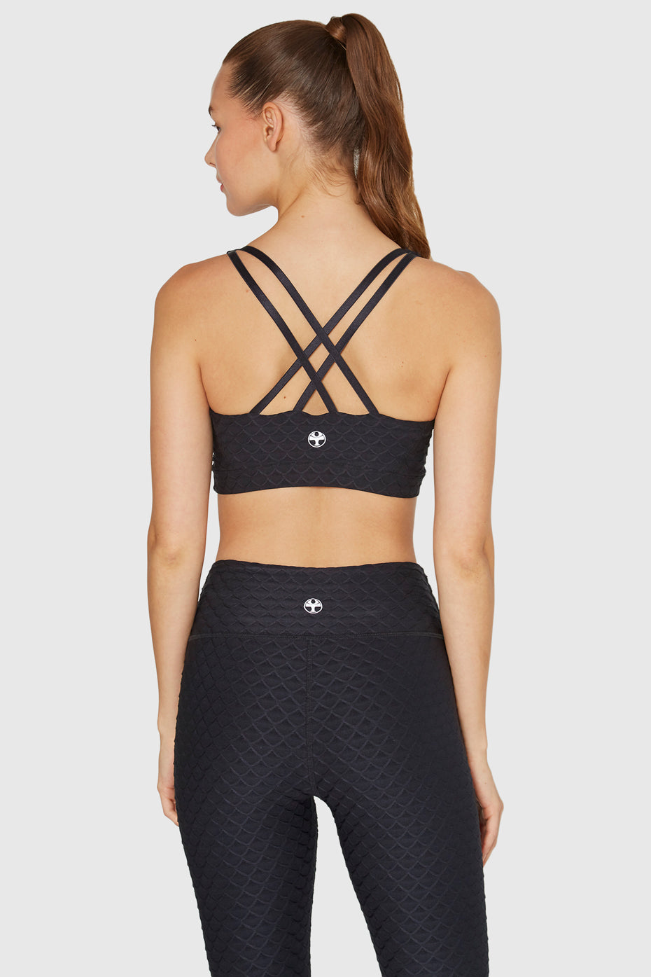 Women's Scallop Strappy Bra Made in USA back view