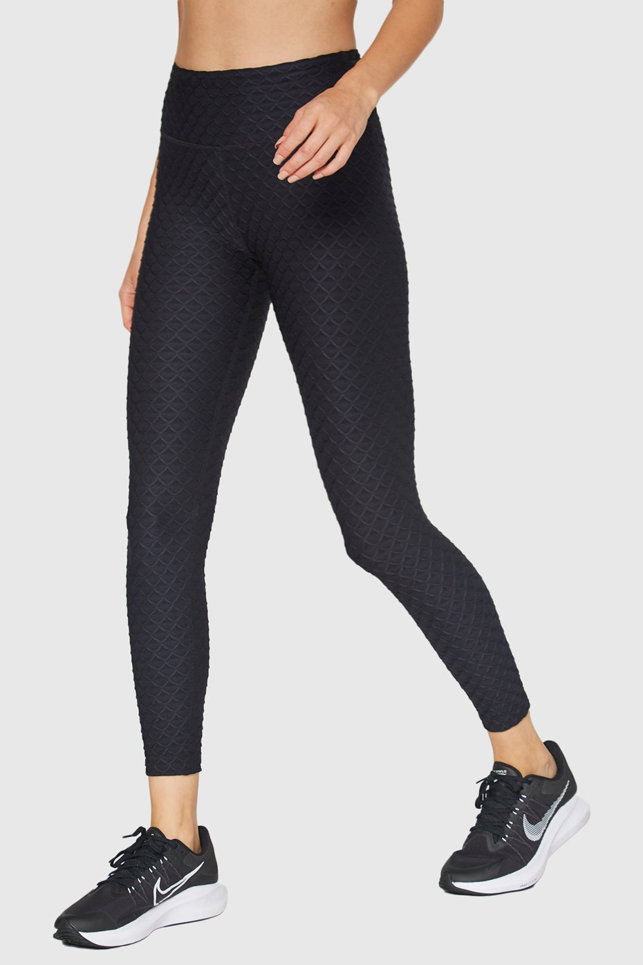Women's Scallop Legging Made in USA side view