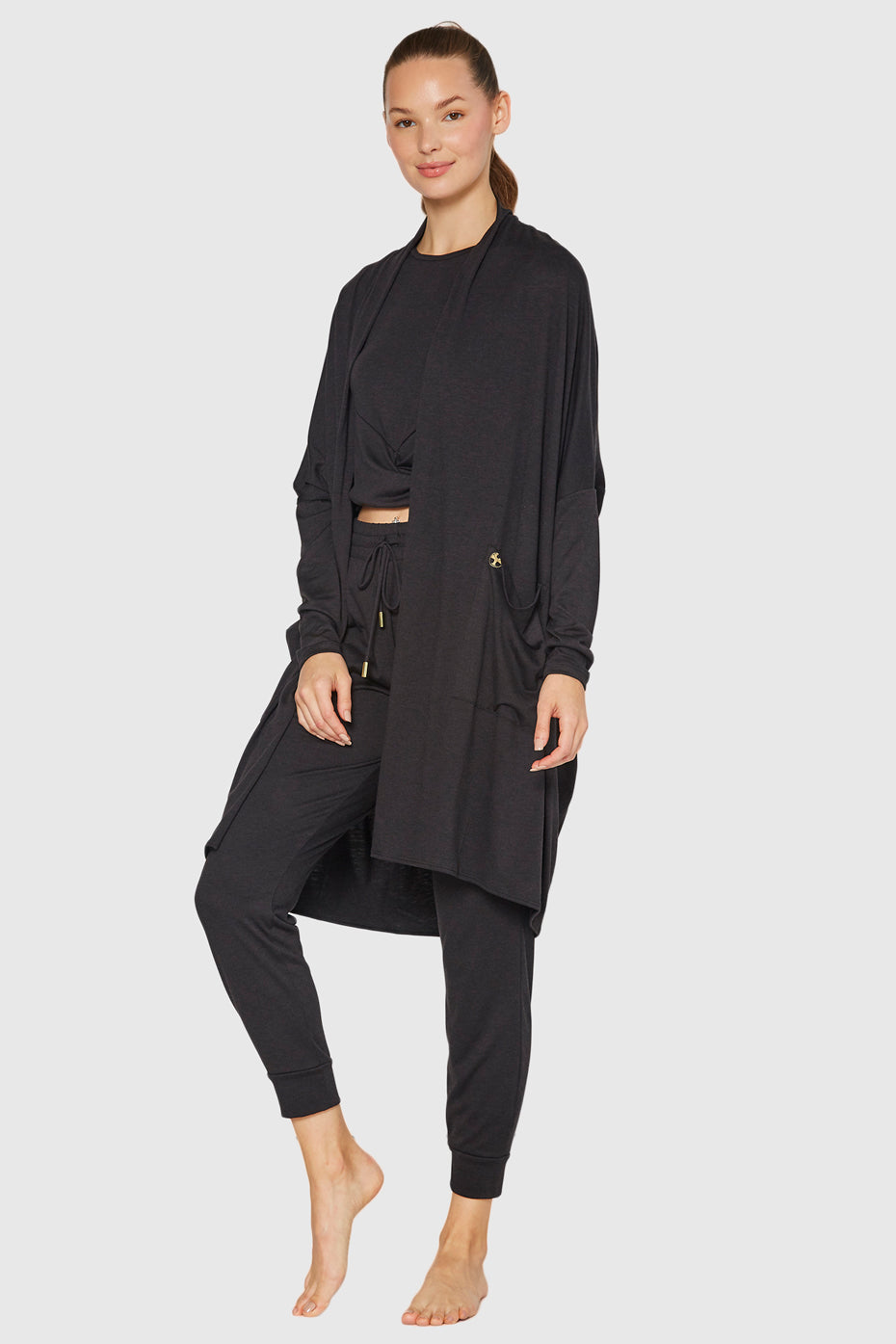 Women's Cocoon Cardigan Made in USA back view