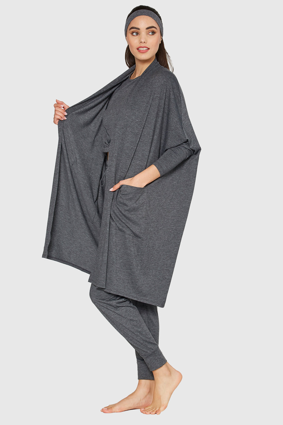 Women's Cocoon Cardigan Made in USA detail view 3