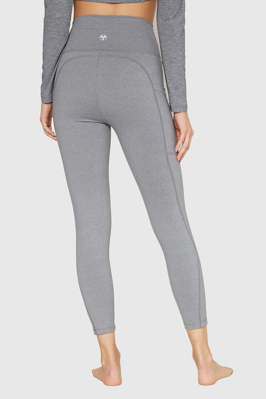 Women's Stretch Heather Pocket Legging Made in USA detail view 5