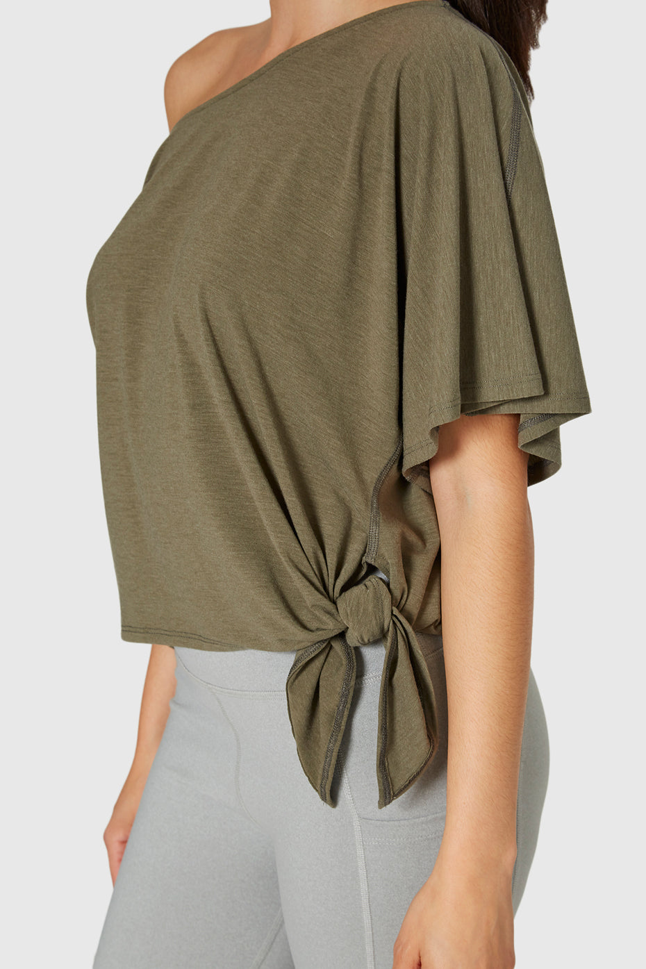 Women's Side Tie Tee Made in USA detail view 16