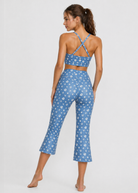 Women's Trophy Yoga Logo Denim 2-Piece Set Made in USA side view