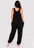 Women's Soft Drape Pocket Romper Made in USA detail view 9