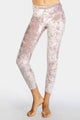 Women's Velvet Cropped Leggings Made in USA detail view 2