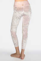 Women's Velvet Cropped Leggings Made in USA detail view 7