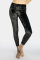 Women's Velvet Cropped Leggings Made in USA detail view 10