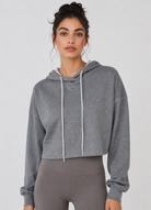 Women's Essential Crop Hoodie Made in USA front view