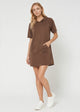 Women's Modal Hoodie Dress Made in USA detail view 1