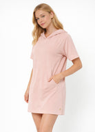 Women's Modal Hoodie Dress Made in USA detail view 10