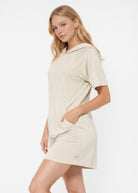 Women's Modal Hoodie Dress Made in USA detail view 2