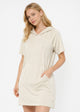 Women's Modal Hoodie Dress Made in USA detail view 3