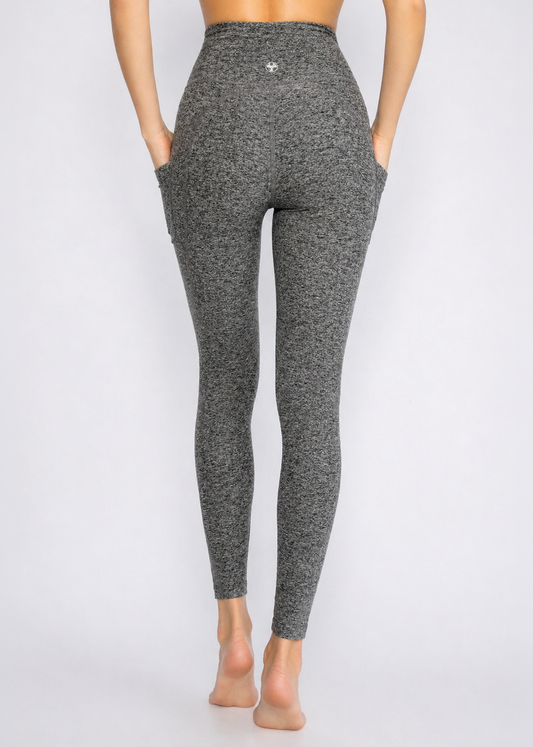Women's Heather Pocket Leggings Made in USA detail view 11