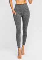 Women's Heather Pocket Leggings Made in USA detail view 12
