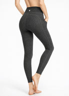 Women's Heather Pocket Leggings Made in USA side view