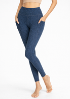 Women's Heather Pocket Leggings Made in USA detail view 5