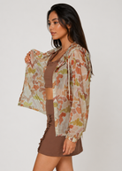 Women's Natural Camo Windbreaker Made in USA back view
