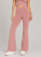 Women's Cross Front Flare Yoga 2-Piece Set Made in USA detail view 6