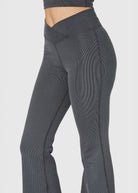 Women's Cross Front Flare Yoga 2-Piece Set Made in USA detail view 2