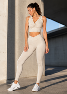 Women's Cross Front Rib Crop Top Made in USA