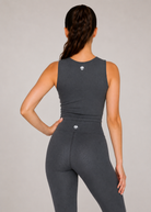 Women's Cross Front Flare Yoga 2-Piece Set Made in USA back view